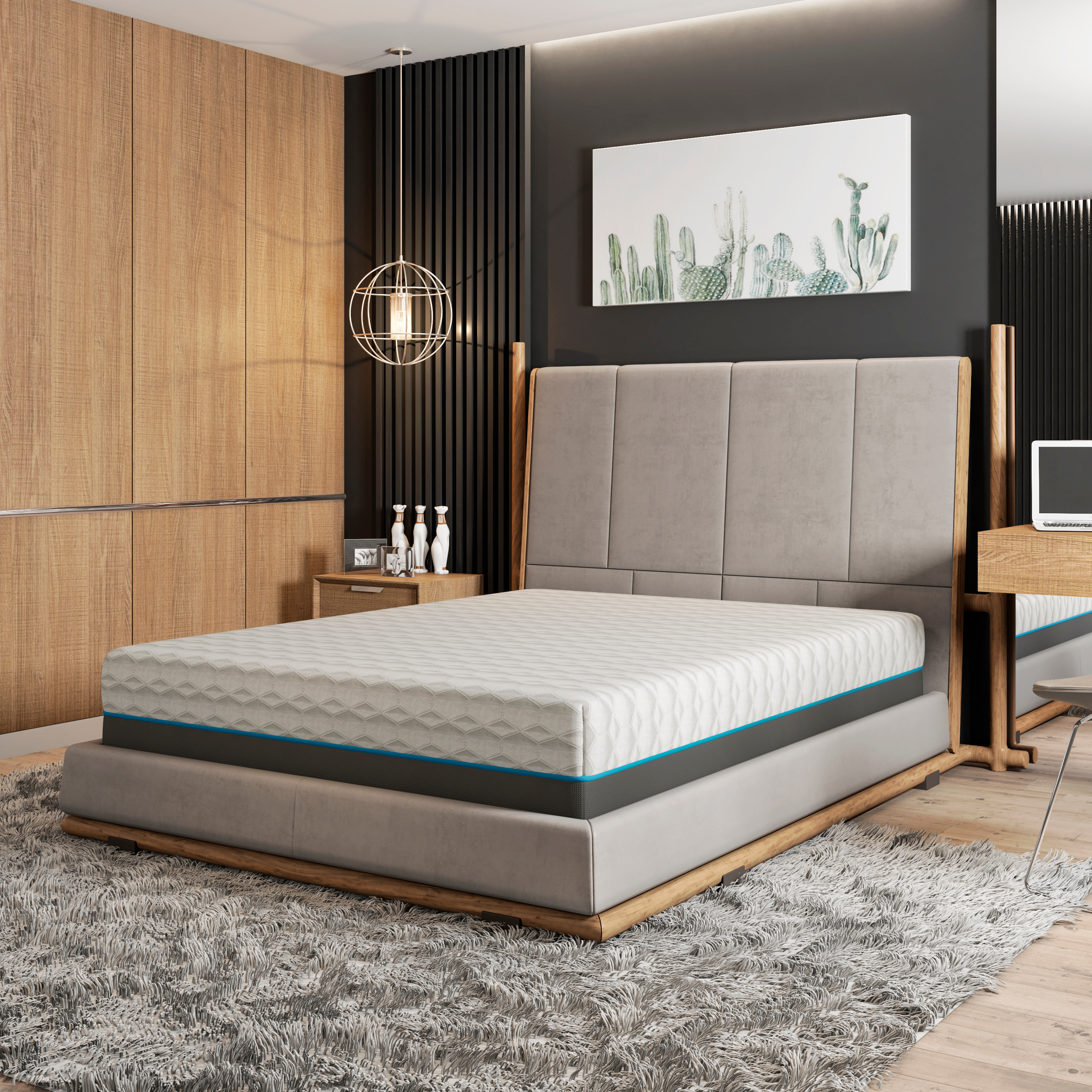 Copper Lux 12' Full Soft Memory Foam Mattress With Phase Change Cooling Fabric