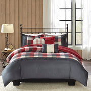 King/Cal King 6 Piece Herringbone Duvet Cover Set