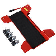 Red Metal Motorcycle Center Stand Move Dolly for Easy Bike Moving, 22x16.7 Inches
