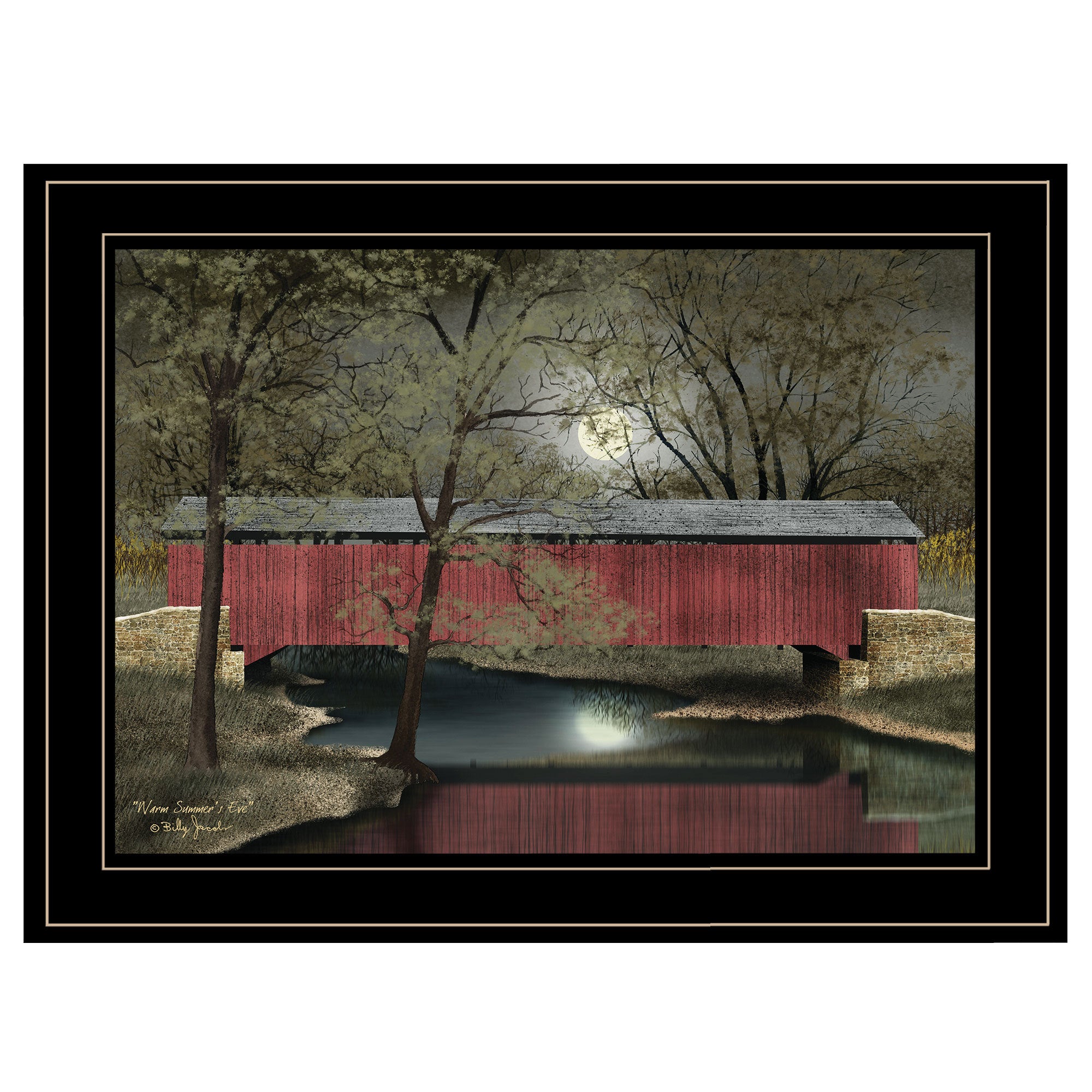 'Warm Summer's Eve' by Billy Jacobs, Ready to Hang Framed Print, Black Frame