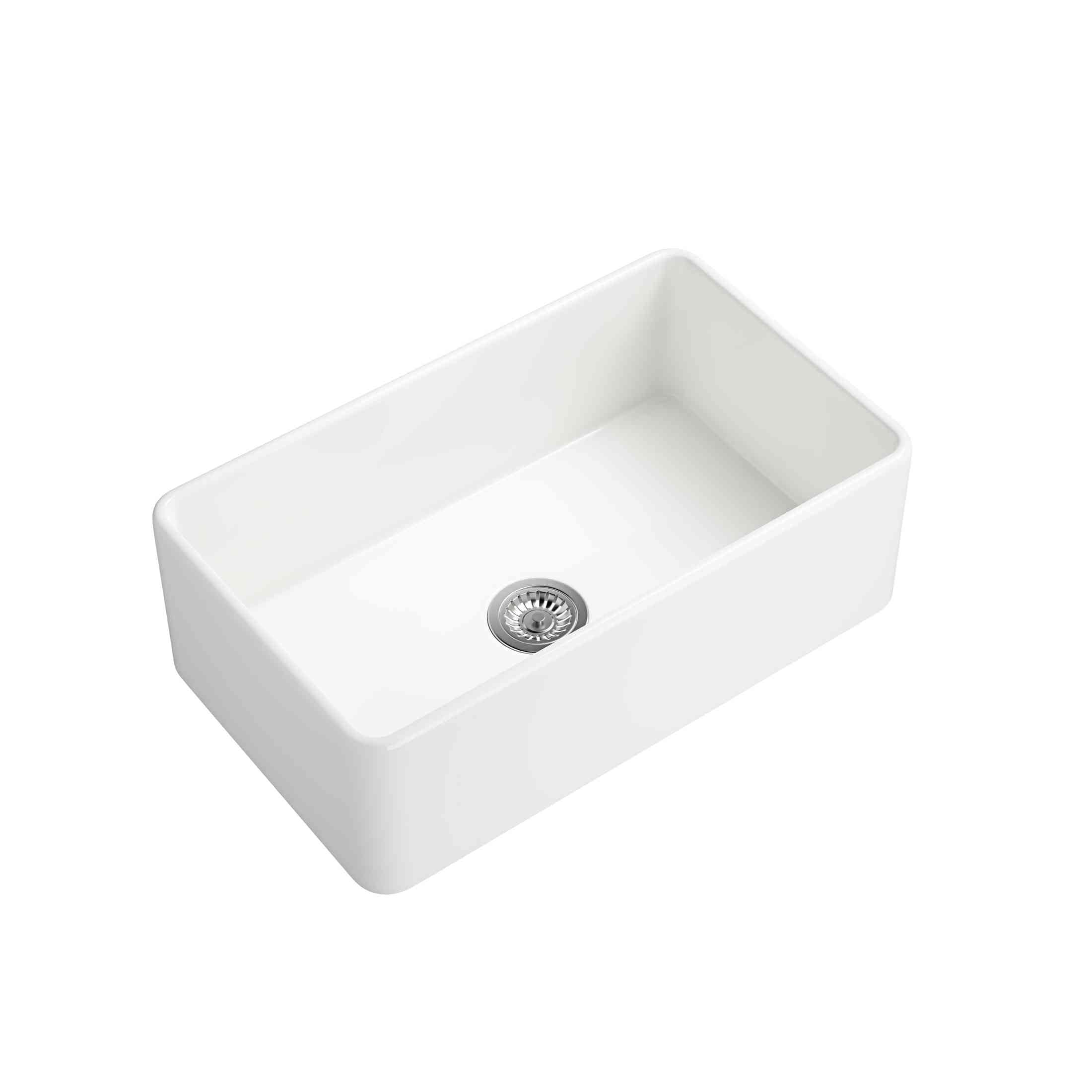 White Farmhouse Sink Deep Apron Sink Undermount Farmhouse Kitchen Sink Single Farm Sink