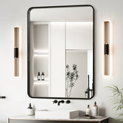 28x36 Inch Black Aluminium Frame Bathroom Mirror