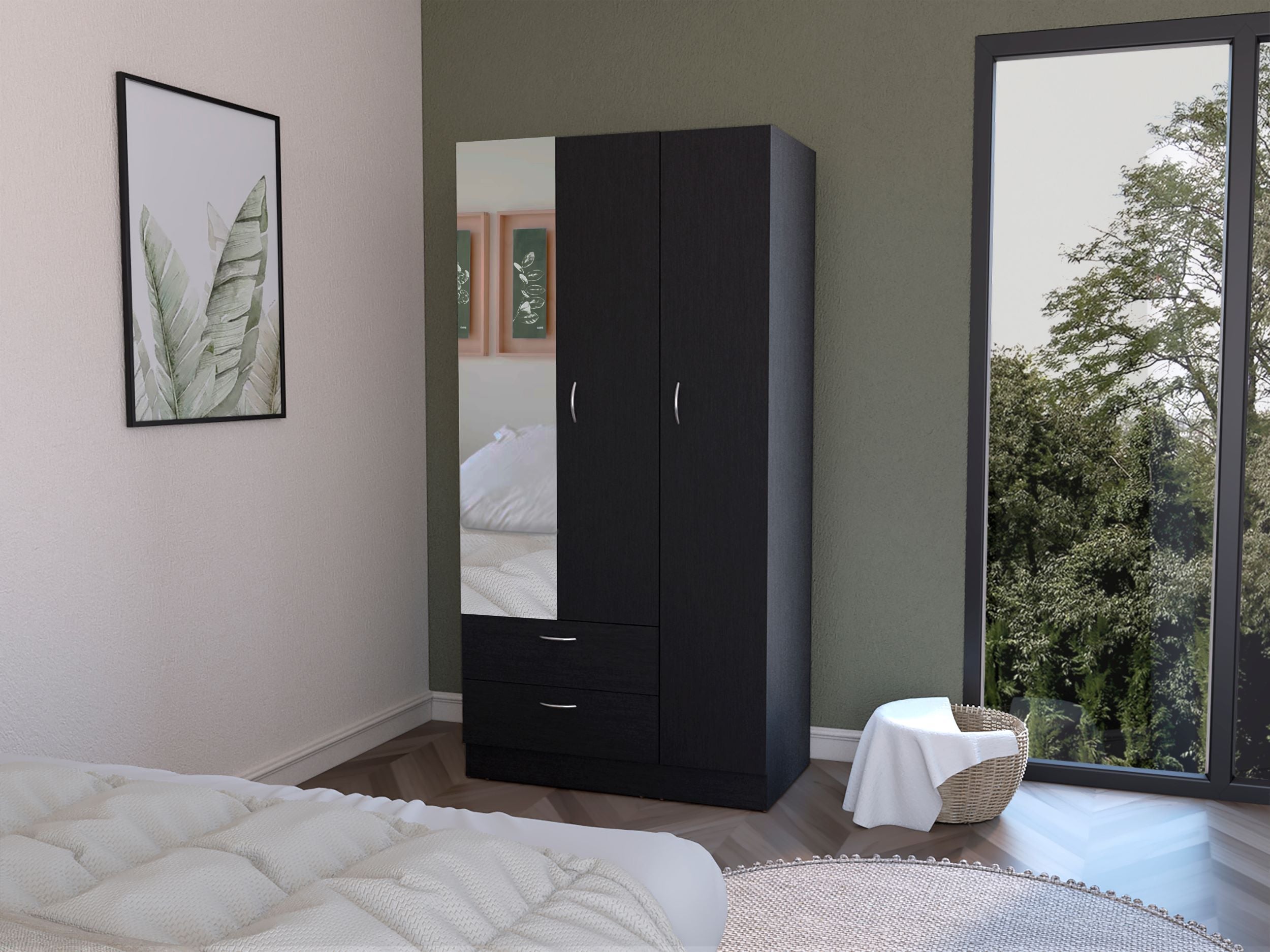 Armoire Haddam, Bedroom, Black
