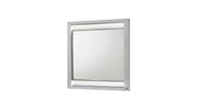 Glam Modern Style Mirror(INCLUDES ONLY MIRROR) Made with Wood in White