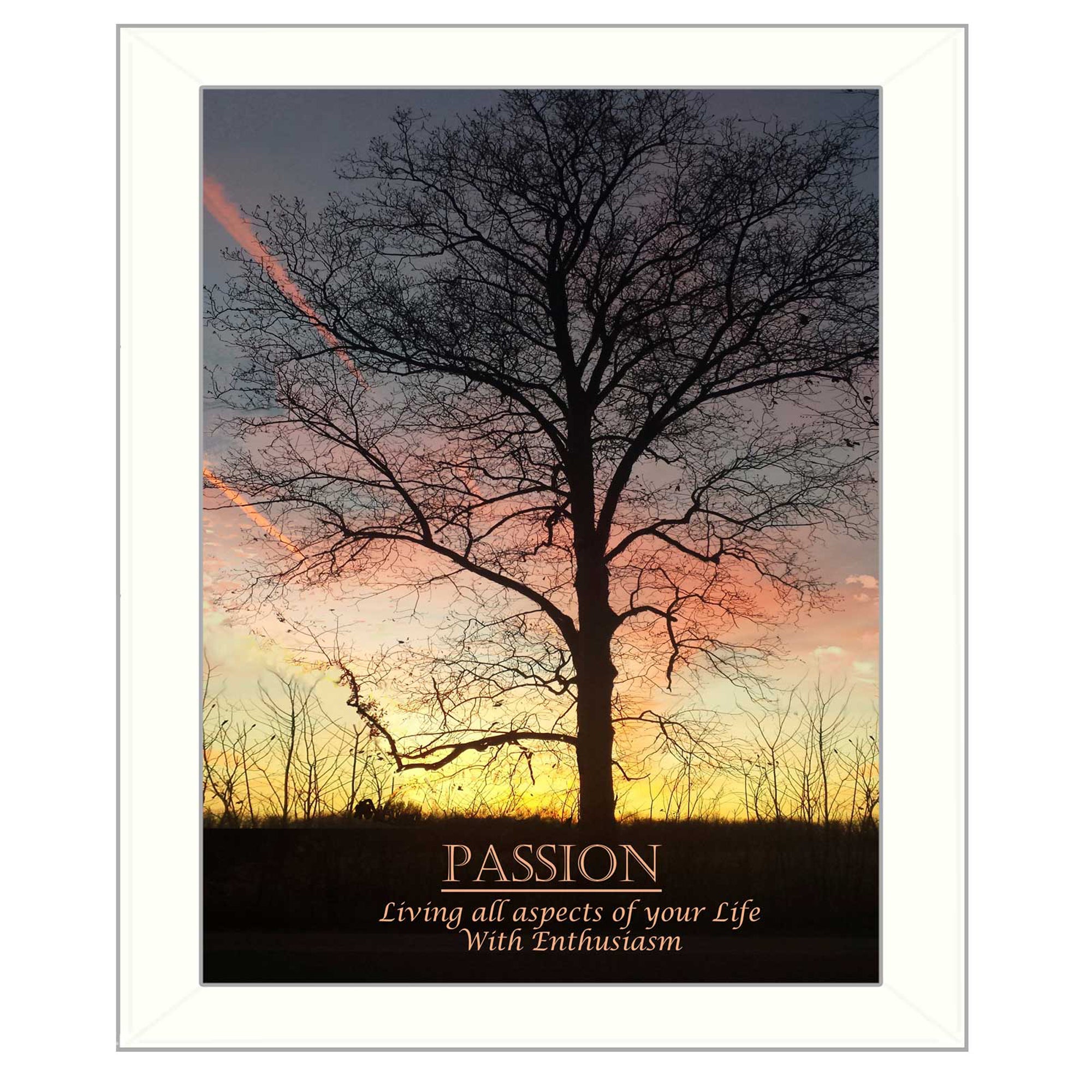 'Passion' By Trendy Decor4U, Printed Wall Art, Ready To Hang Framed Poster, White Frame