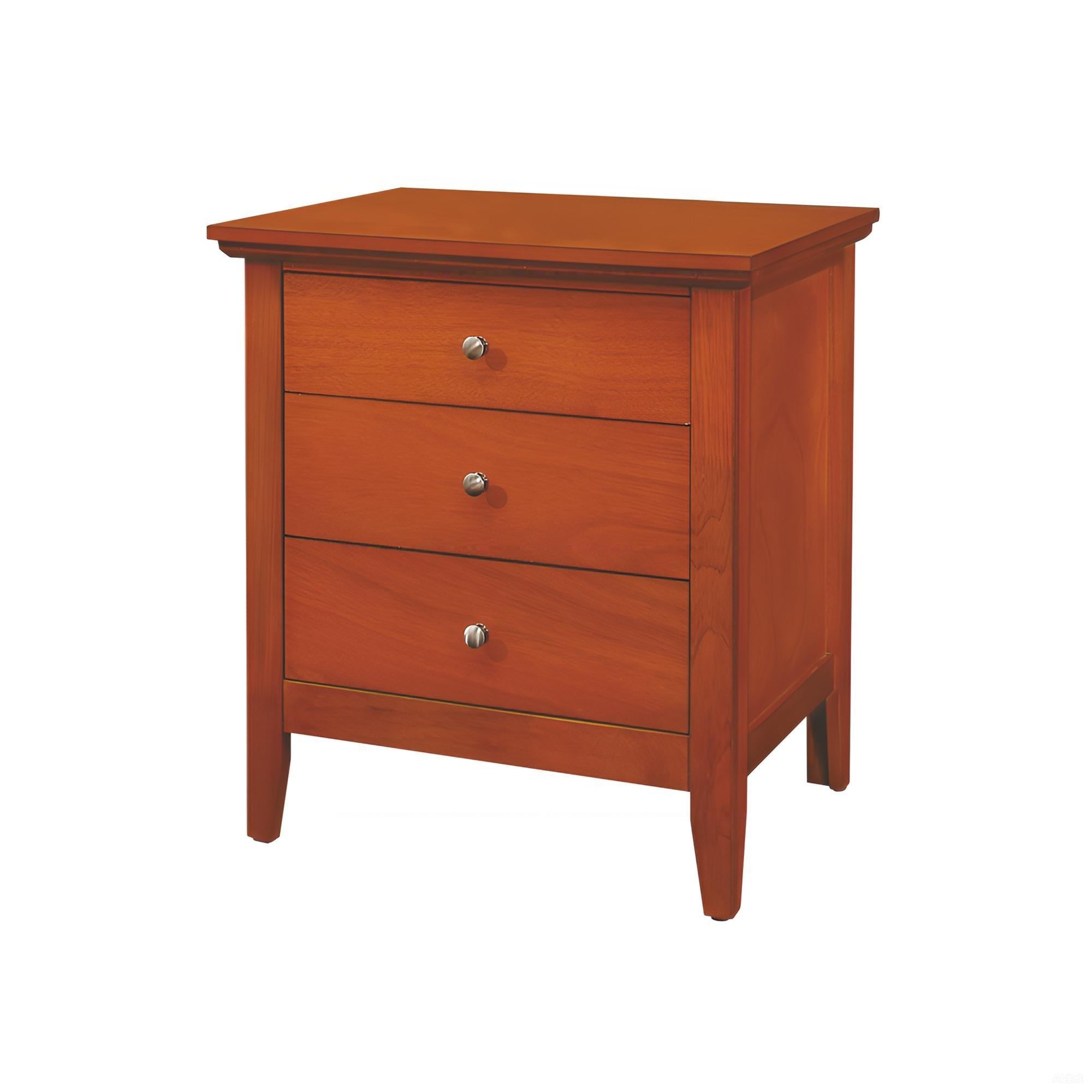 Charming Oak Nightstand with Drawer and Ample Tabletop Space in Particle Board, 26'H x 24'W x 18'D