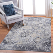 LOOM & LUXE Collection 8X10 Grey/Blue /Traditional Non-Shedding Living Room Bedroom Dining Home Office Stylish and Stain Resistant Area Rug