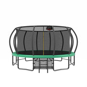 15FT Trampoline with Basketball Hoop - Recreational Trampolines with Ladder ,Shoe Bag and Galvanized Anti-Rust Coating