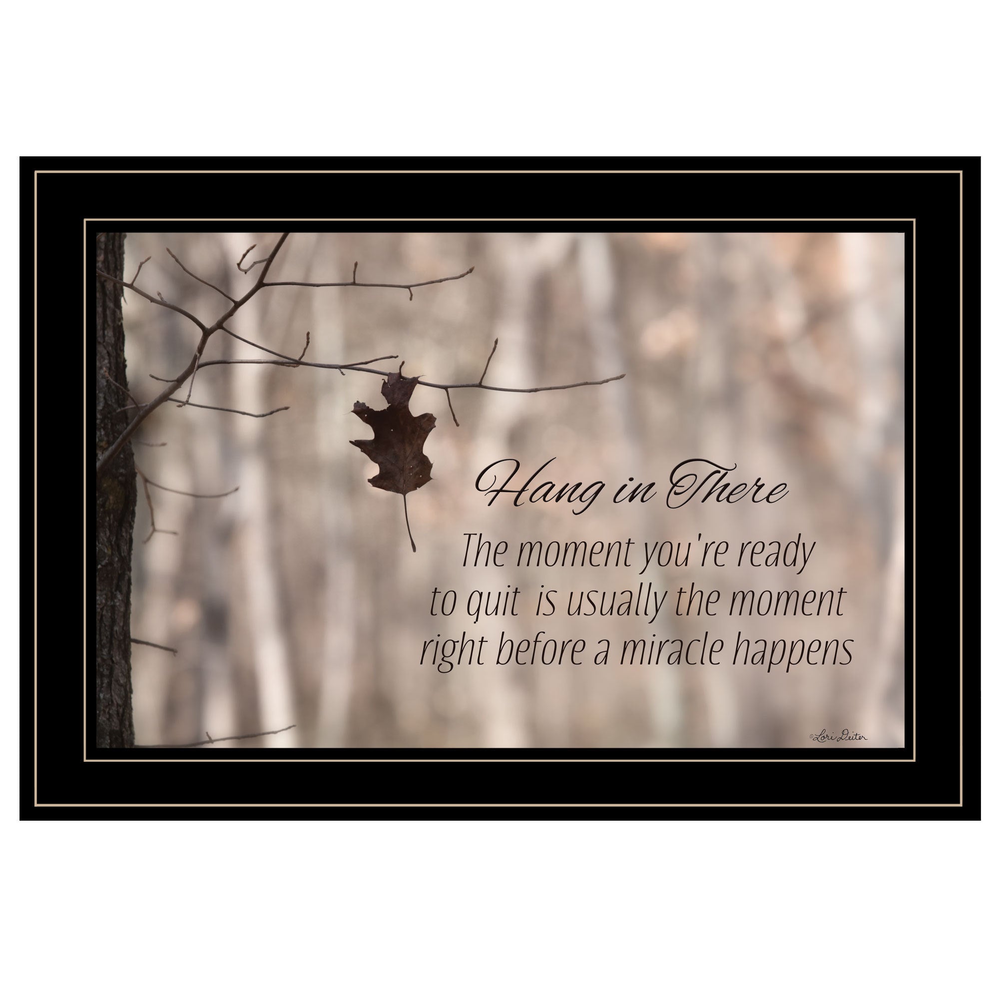 'Hang in There! ' by Lori Deiter, Ready to Hang Framed Print, Black Frame