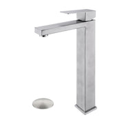 Bathroom Sink Single Handle Faucet with Pop-Up Drain (No Overflow)