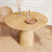 43 inch Wooden circular dining table, modern minimalist round table, MDF colored table,