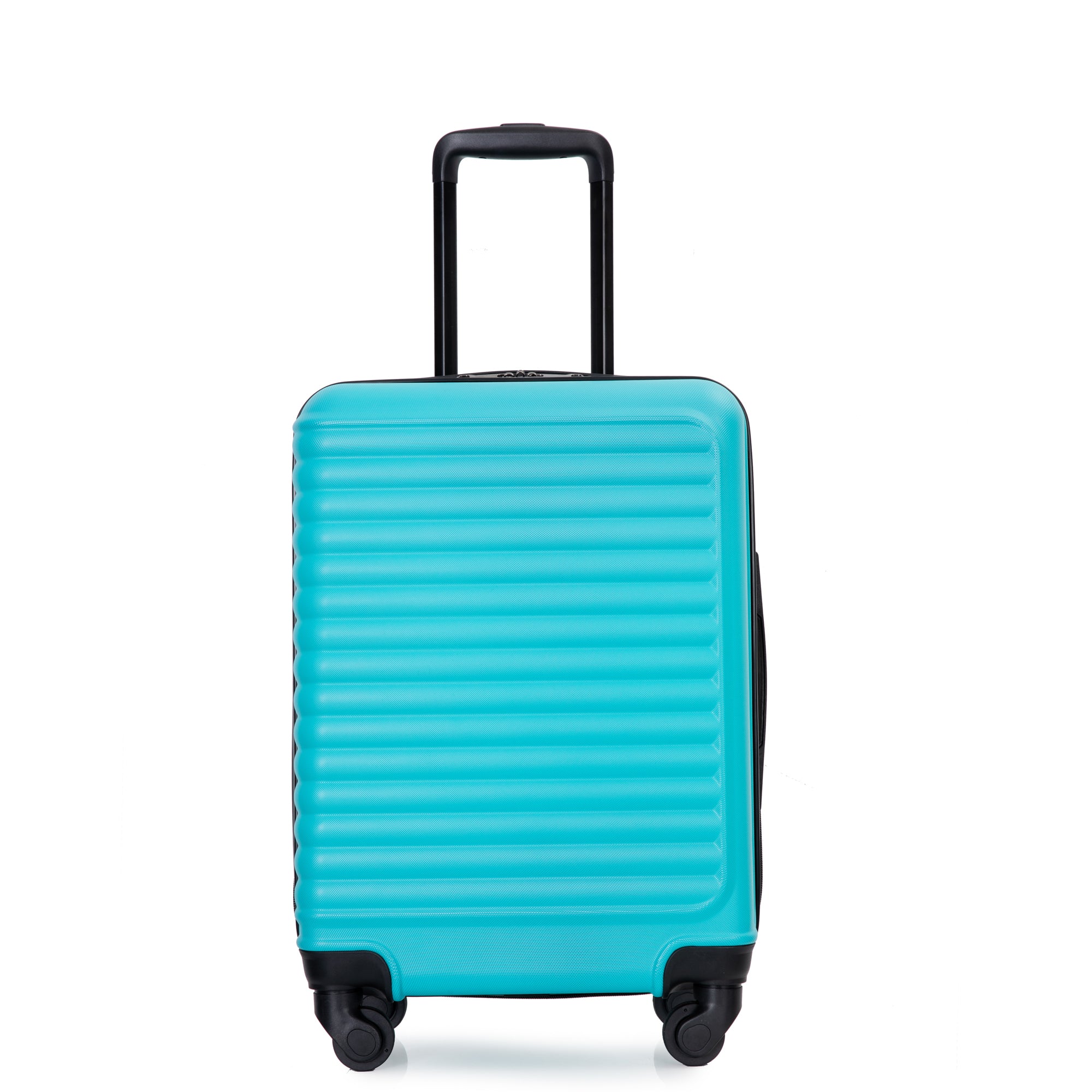 Lightweight 20' Carry-On Luggage Suitcase with Spinner Wheels, Turquoise, ABS Material