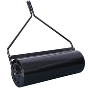 Durable Iron Garden Lawn Roller with Large 26Gal 220 lb load capacity, 40' width, ATV tow-behind, for Lawn and Garden Tractors Black color