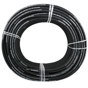 Hydraulic Hose 328 Feet Rubber Hydraulic Hoses with 2 High-Tensile Steel Wire Braid, Inner Diameter 3/8 Inch, 5000 PSI Max, Bulk Hydraulic Hose -40 °F to 250 °F, Hydraulic Oil Flexible Hose