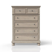 Antique Gray 5 Drawer Chest