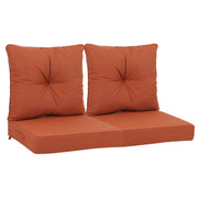 Outdoor Deep Seat Cushions for Patio Furniture, Waterproof Replacement Patio Chair Cushions Set of 2, 24 x 24 x 4 Inch,sewn circle tack Red