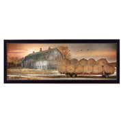 'Sunset on the Farm' by Lori Deiter, Ready to Hang Framed Print, Black Frame