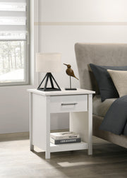 Celeste 20'W White 1-Drawer Nightstand Bedside Table