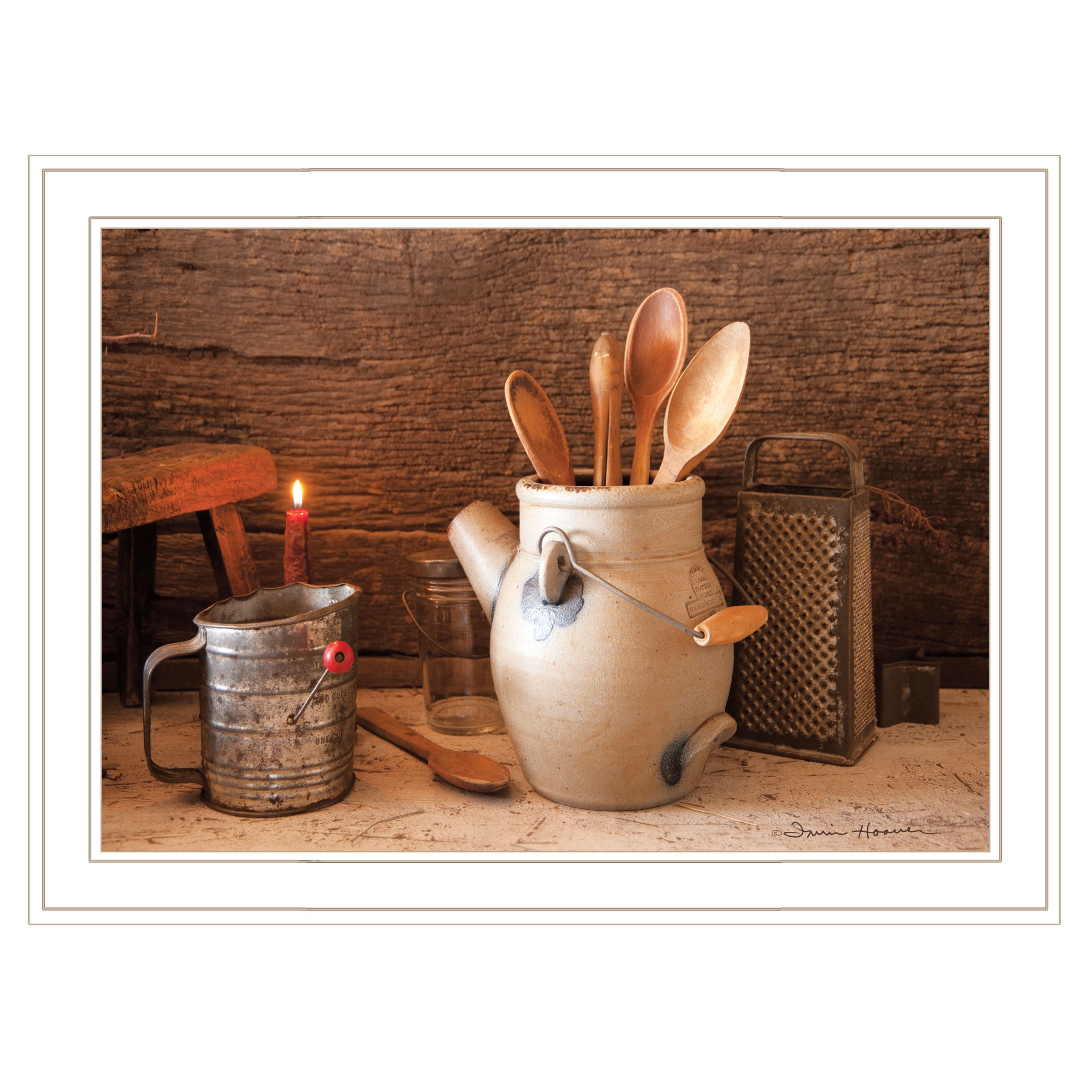 'Grandma's Kitchen Tools' By Irvin Hoover, Ready to Hang Framed Print, White Frame