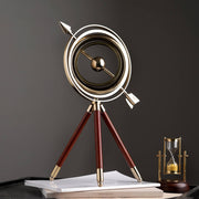 Aluminum Gold Color Armillary With Wood Tripod Stand