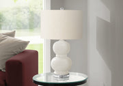 Lighting, 25'h, Cream Ceramic, Ivory / Cream Shade, Contemporary