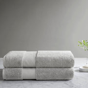 2 PCS 35x70' - 2PK 100% Cotton Bath Sheet Set Grey