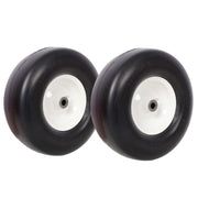 2pcs 13x5.00-6' Flat Free Lawn Mower tires,Zero Turn Mower replacement Solid Tire, Smooth tread, 3/4' Bearing 3' Central Hub, 500 LB Load capacity per pc. 2 PCS/ PACK