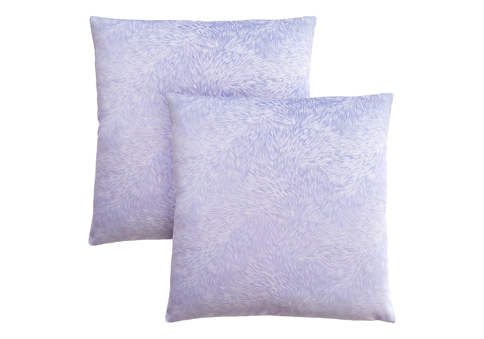 Pillows, Set Of 2, 18 X 18 Square, Insert Included, Decorative Throw, Accent, Sofa, Couch, Bedroom, Purple Hypoallergenic Polyester, Modern