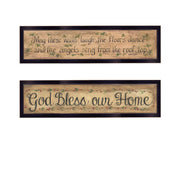 'Blessed Home' 2-Piece Vignette by Gail Eads, Black Frame