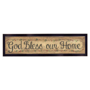 'God Bless Our Home' by Gail Eads, Ready to Hang Framed Print, Black Frame