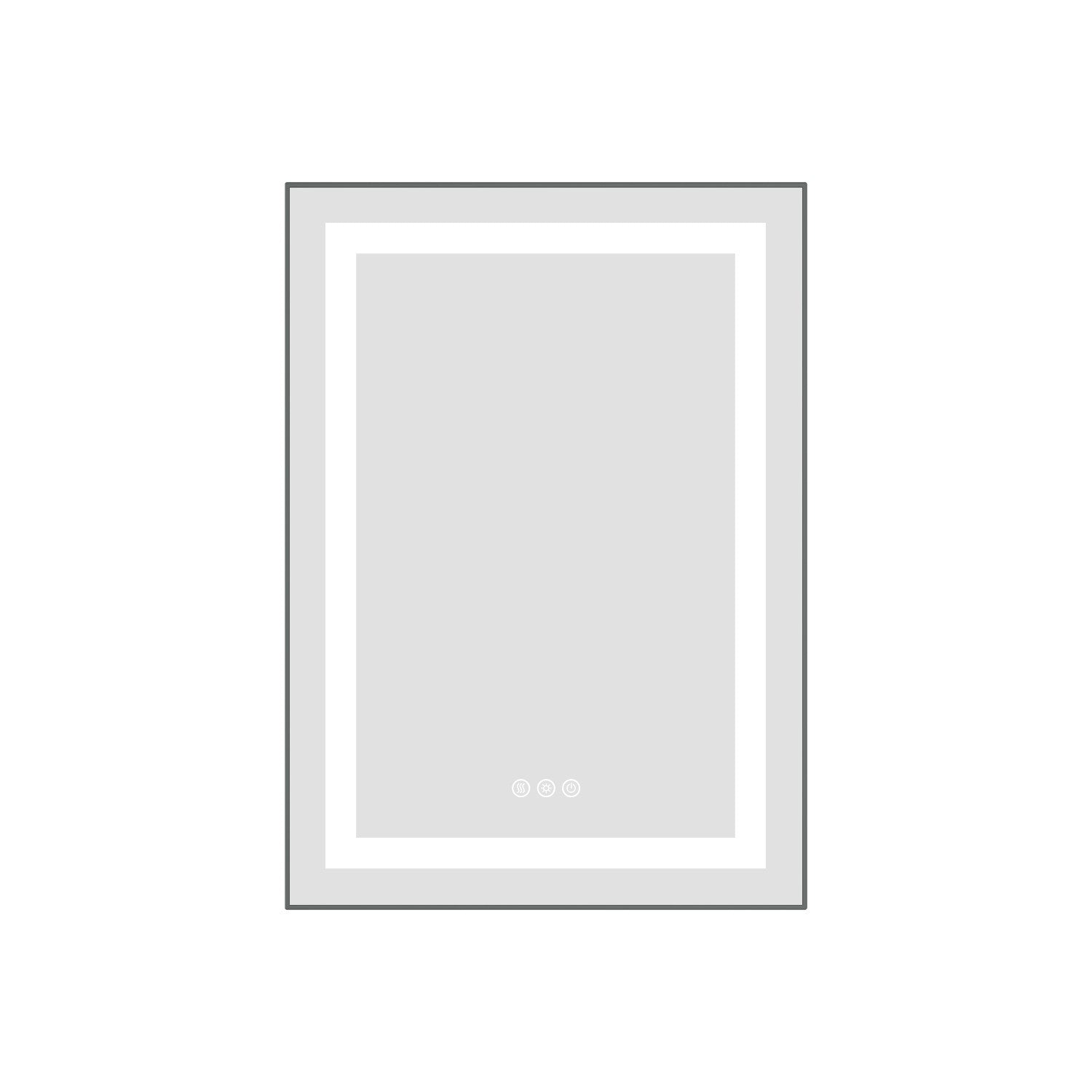 20 x 28 Inch LED Bathroom Mirror with Front and Backlight, Wall Mounted Vanity Mirror with Aluminum Frame, Anti-Fog, Memory, 3 Colors, Stepless Dimmable