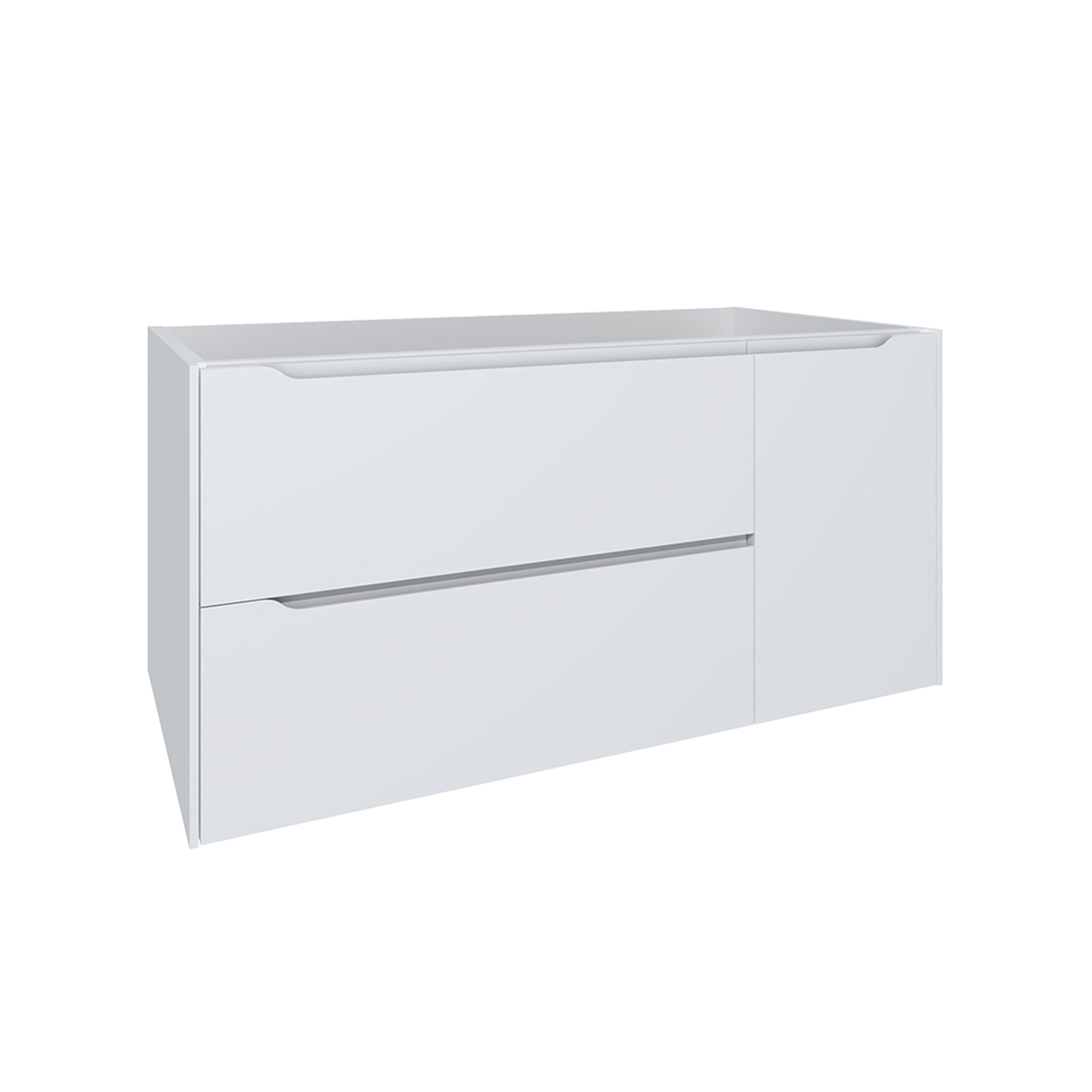 DAX Cenit Single Vanity Cabinet with 2 Drawers 1 Door 40 Inches Matt White