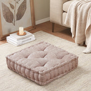 Poly Chenille Square Floor Pillow Cushion Blush 20x20'