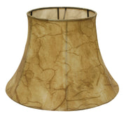 Shallow Drum Softback Lampshade with Washer Fitter, Antique Parchment Animal Hide Lampshade for Table Lamps, 13' Top x 19' Bottom x 11' Height