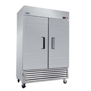ORIKOOL 54' Commercial Freezer 49 Cu.ft with 2 Solid Door Reach-In Freezers Stainless Steel ETL Approved Upright Freeze Storage