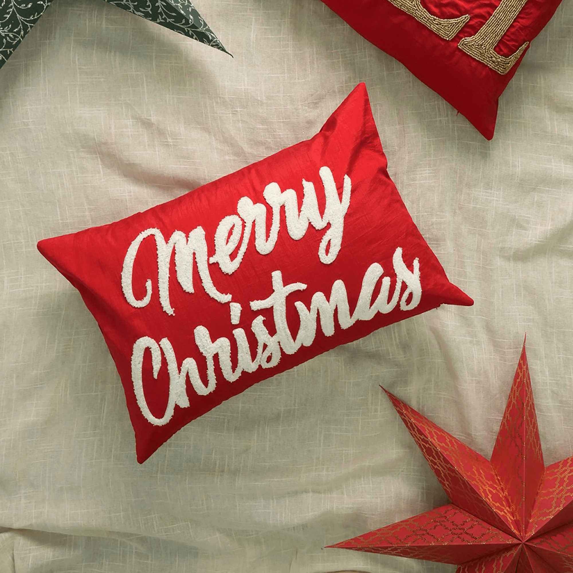 100% Polyester Lumber Pillow with Embroidery Work – Soft & Stylish Accent-24X16'