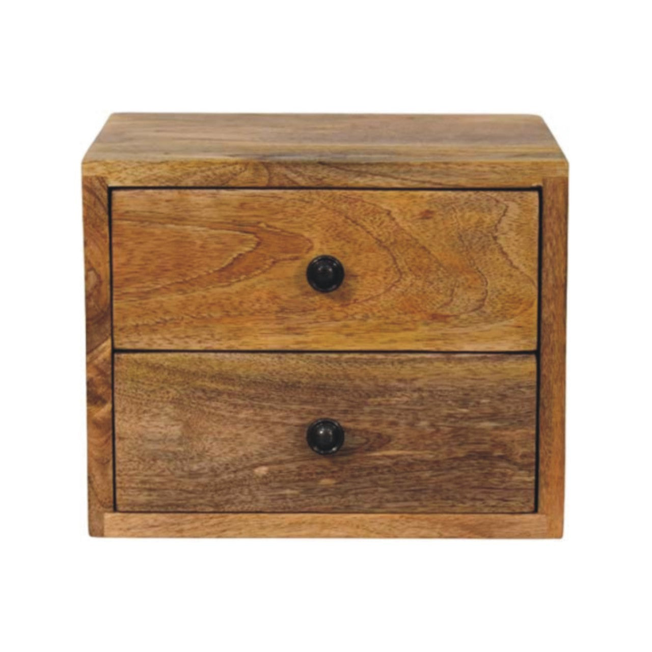 Solis 2-Drawer Oak-ish Wall-Mounted Nightstand