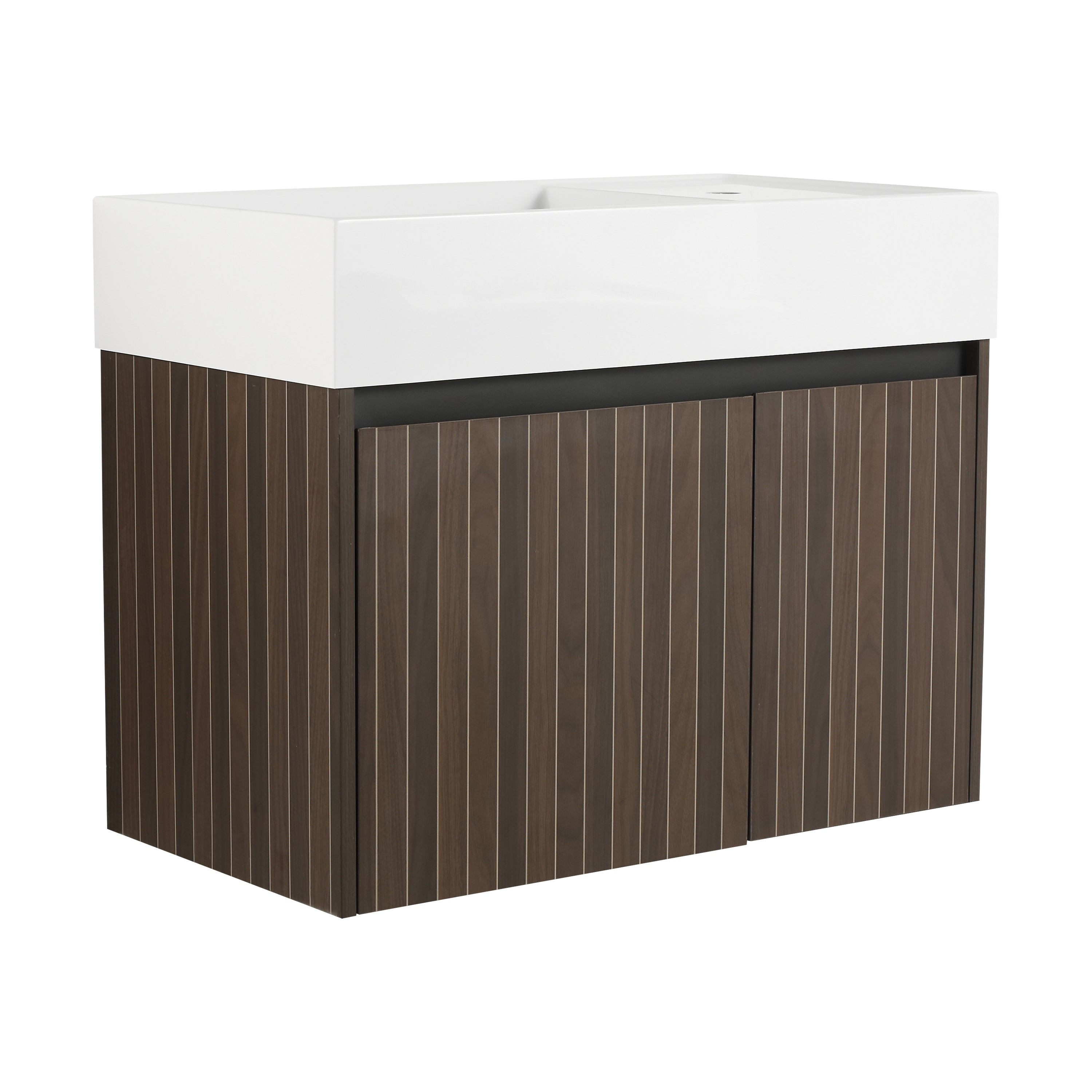 30 Inch Bathroom Cabinet With Sink,Soft Close Doors,Float Mounting Design, For Small Bathroom