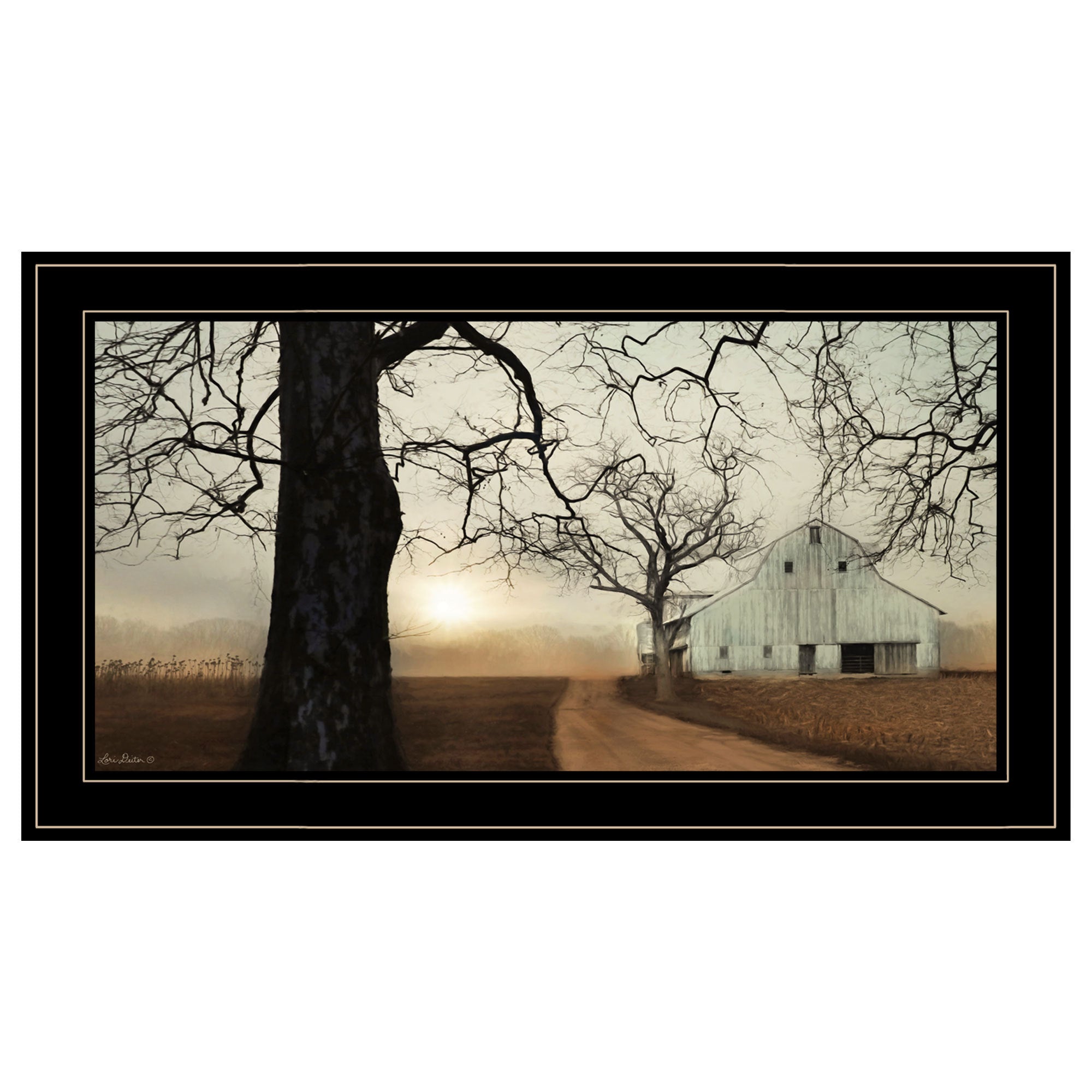 'Millersburg Sunrise' by Lori Deiter, Ready to Hang Framed Print, Black Frame