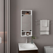 Medicine Cabinet, 1 Door, 5 Shelves, 1 Mirror, White