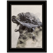 'Bear Fog' by Andreas Lie, Ready to Hang Framed Print, Black Frame