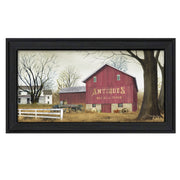 'Antique Barn' By Billy Jacobs, Printed Wall Art, Ready To Hang Framed Poster, Black Frame
