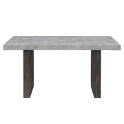 Contemporary SUSAN GREY Dining Table with Faux Marble Finish and Rubber Wood in Grey