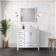 White Bath Vanity 36 in. W x 22 in. D, Right Offset
