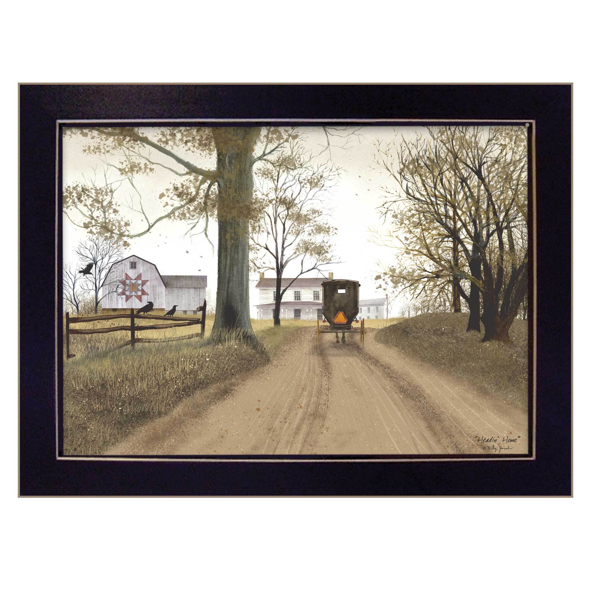 'Headin' Home' by Billy Jacobs, Ready to Hang Framed Print, Black Frame