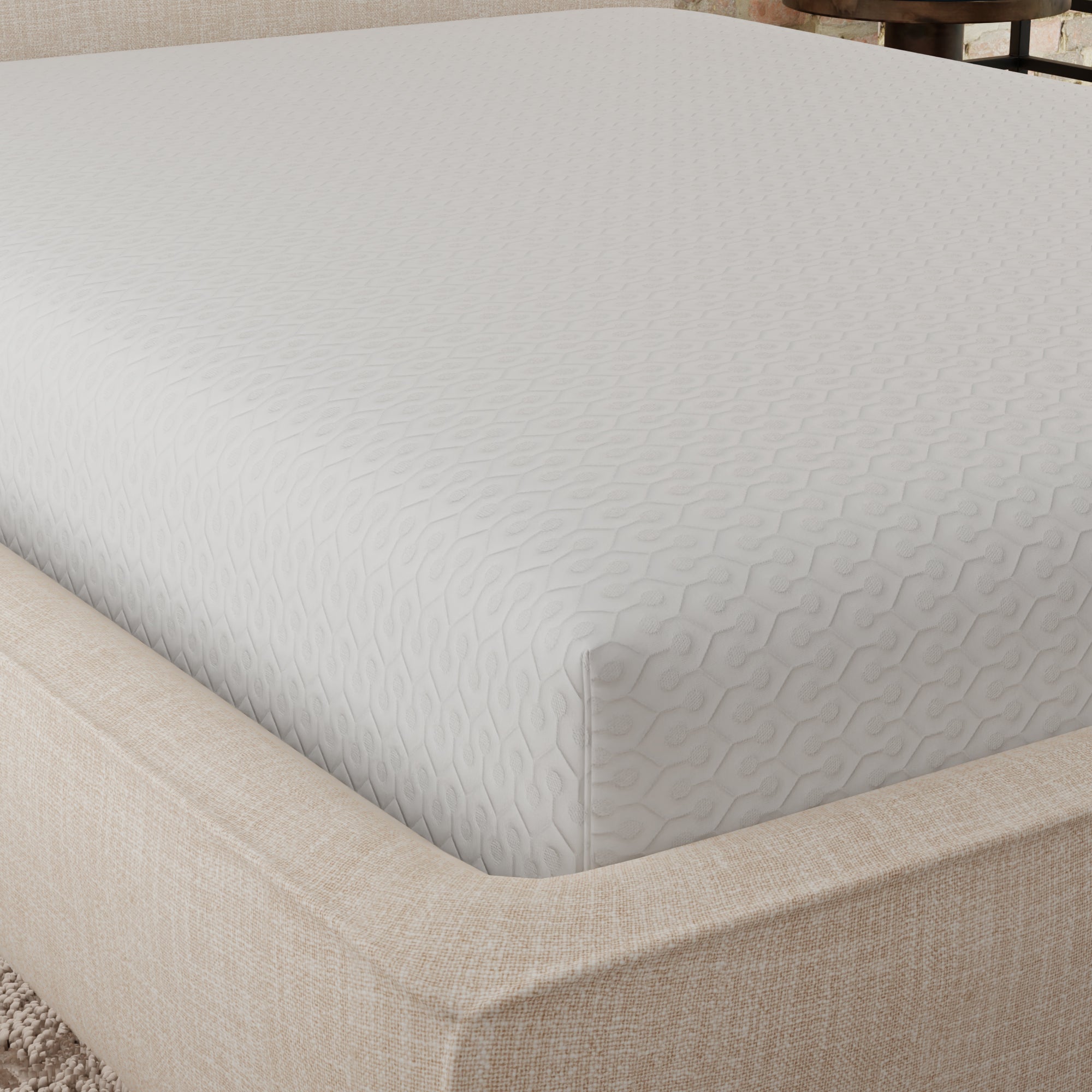 Snow Soft Circular Poly Knit with HEIQ Cooling Water Resistant Mattress Protector Twin Long