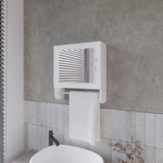 White Medicine Cabinet with Towel Bar and Included Mirror