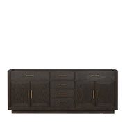 Brown Oak Double Bath Vanity 84 in. W x 22 in. D