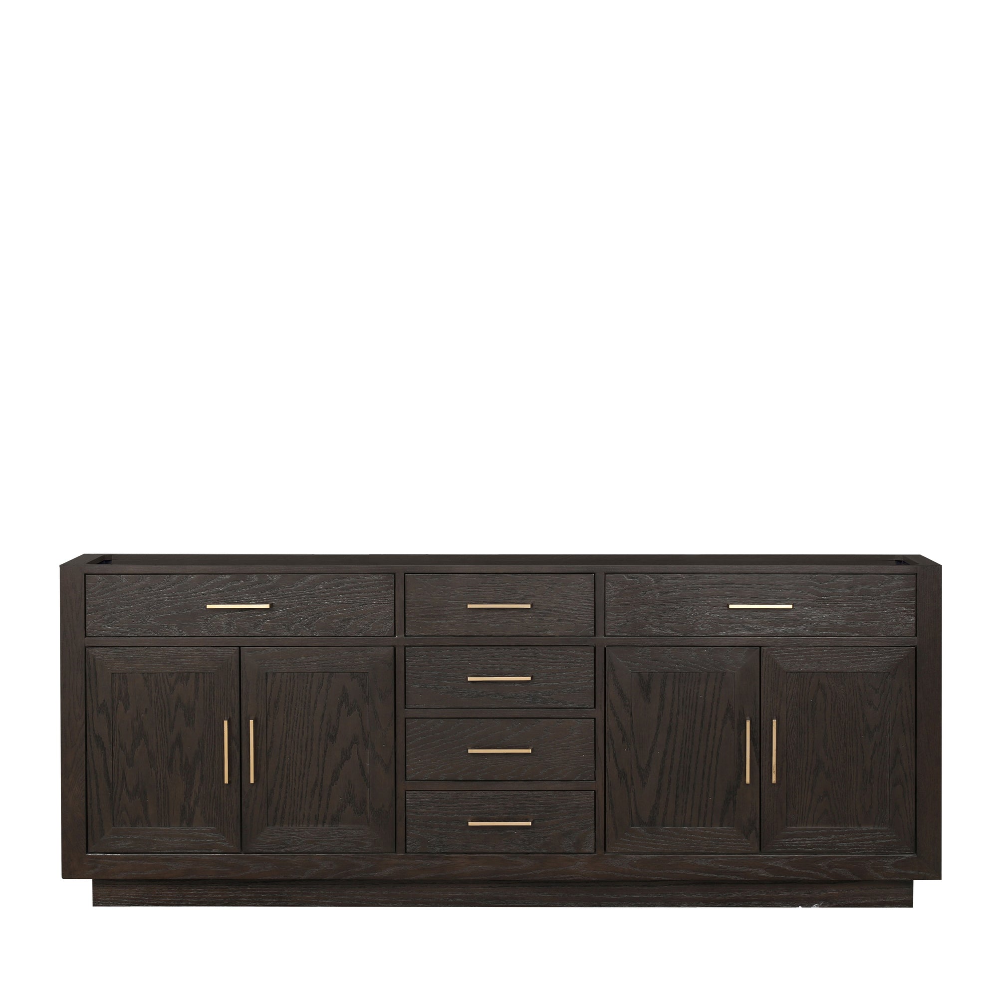 Brown Oak Double Bath Vanity 84 in. W x 22 in. D