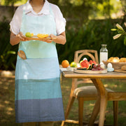 Waffle Blue Cotton Kitchen Apron - Stylish, Durable & Comfortable Kitchen Wear